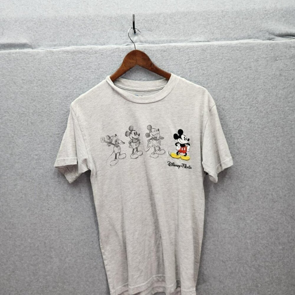 Vintage Disney Florida Mickey Mouse Graphic T-Shirt Gray Short Sleeve Unisex Siz
